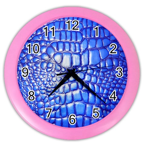 Ll Alligator Deep Blue Color Wall Clock from ArtsNow.com Front