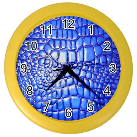 Ll Alligator Deep Blue Color Wall Clock from ArtsNow.com Front