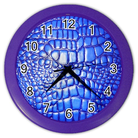 Ll Alligator Deep Blue Color Wall Clock from ArtsNow.com Front