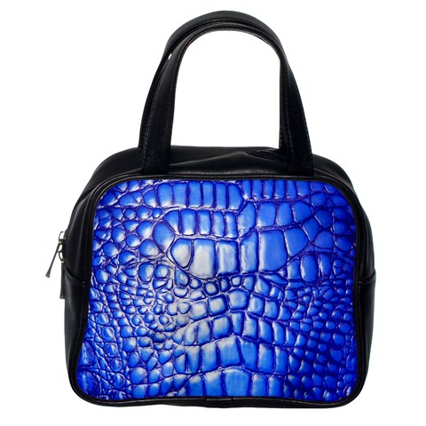 Ll Alligator Deep Blue Classic Handbag (One Side) from ArtsNow.com Front