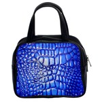 Ll Alligator Deep Blue Classic Handbag (Two Sides)