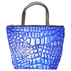 Ll Alligator Deep Blue Bucket Bag from ArtsNow.com Front