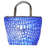 Ll Alligator Deep Blue Bucket Bag