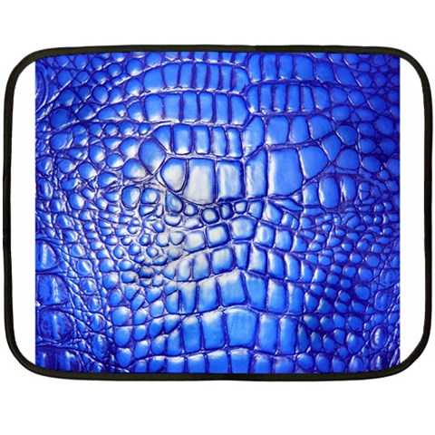 Ll Alligator Deep Blue Mini Fleece Blanket(Two Sides) from ArtsNow.com 35 x27  Blanket Front