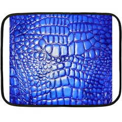 Ll Alligator Deep Blue Mini Fleece Blanket(Two Sides) from ArtsNow.com 35 x27  Blanket Front