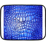 Ll Alligator Deep Blue Mini Fleece Blanket(Two Sides)