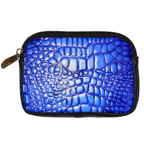 Ll Alligator Deep Blue Digital Camera Leather Case from ArtsNow.com Front