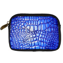 Ll Alligator Deep Blue Digital Camera Leather Case from ArtsNow.com Front