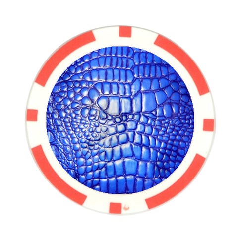 Ll Alligator Deep Blue Poker Chip Card Guard (10 pack) from ArtsNow.com Front