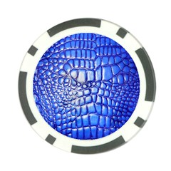 Ll Alligator Deep Blue Poker Chip Card Guard (10 pack) from ArtsNow.com Front