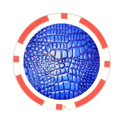 Ll Alligator Deep Blue Poker Chip Card Guard (10 pack) from ArtsNow.com Front