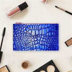 Ll Alligator Deep Blue Cosmetic Bag (Small) from ArtsNow.com Front