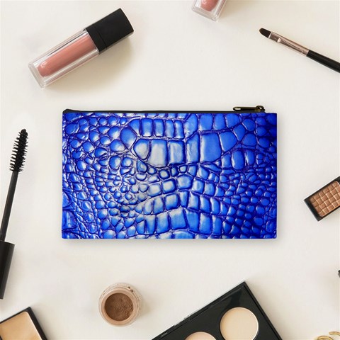 Ll Alligator Deep Blue Cosmetic Bag (Small) from ArtsNow.com Back