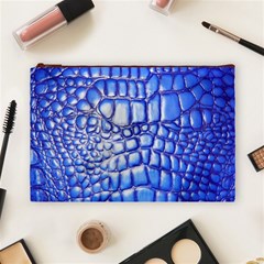 Ll Alligator Deep Blue Cosmetic Bag (Large) from ArtsNow.com Front