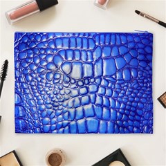 Ll Alligator Deep Blue Cosmetic Bag (XL) from ArtsNow.com Back