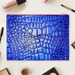 Ll Alligator Deep Blue Cosmetic Bag (XL) from ArtsNow.com Back