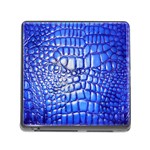 Ll Alligator Deep Blue Memory Card Reader with Storage (Square)