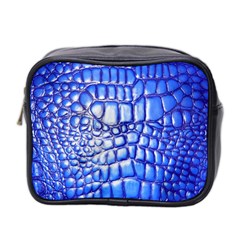 Ll Alligator Deep Blue Mini Toiletries Bag (Two Sides) from ArtsNow.com Front