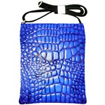 Ll Alligator Deep Blue Shoulder Sling Bag