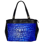 Ll Alligator Deep Blue Oversize Office Handbag (One Side)