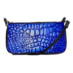 Ll Alligator Deep Blue Shoulder Clutch Bag