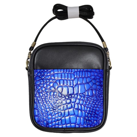 Ll Alligator Deep Blue Girls Sling Bag from ArtsNow.com Front