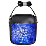 Ll Alligator Deep Blue Girls Sling Bag