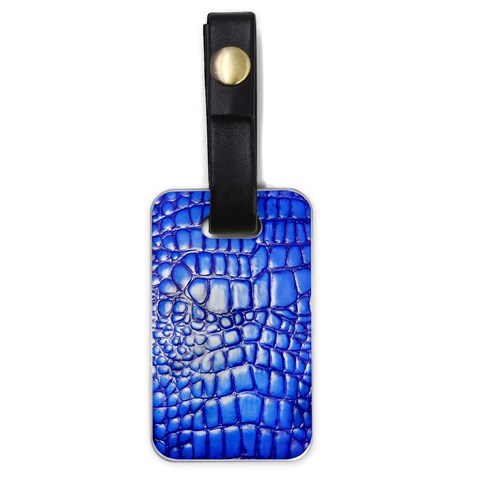 Ll Alligator Deep Blue Luggage Tag (one side) from ArtsNow.com Front