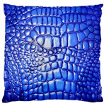 Ll Alligator Deep Blue Large Cushion Case (One Side)