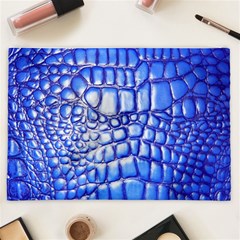 Ll Alligator Deep Blue Cosmetic Bag (XXL) from ArtsNow.com Back