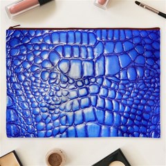 Ll Alligator Deep Blue Cosmetic Bag (XXXL) from ArtsNow.com Front