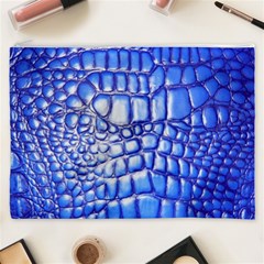 Ll Alligator Deep Blue Cosmetic Bag (XXXL) from ArtsNow.com Front