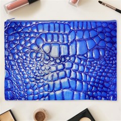 Ll Alligator Deep Blue Cosmetic Bag (XXXL) from ArtsNow.com Front