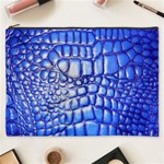 Ll Alligator Deep Blue Cosmetic Bag (XXXL)