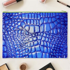 Ll Alligator Deep Blue Cosmetic Bag (XXXL) from ArtsNow.com Back