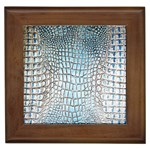 Ll Alligator Blue Framed Tile