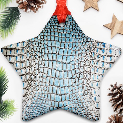 Ll Alligator Blue Ornament (Star) from ArtsNow.com Front