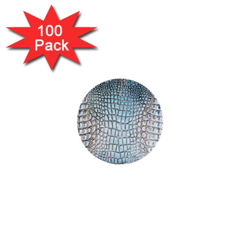 Ll Alligator Blue 1  Mini Button (100 pack)  from ArtsNow.com Front