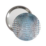 Ll Alligator Blue 2.25  Handbag Mirror