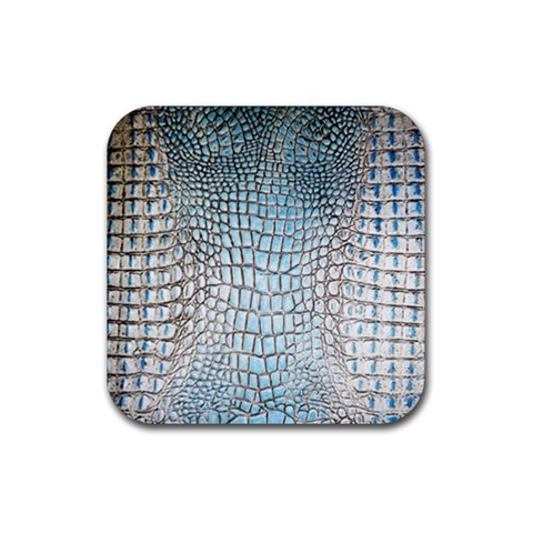 Ll Alligator Blue Rubber Coaster (Square) from ArtsNow.com Front