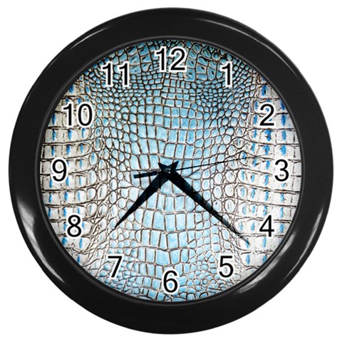 Ll Alligator Blue Wall Clock (Black) from ArtsNow.com Front