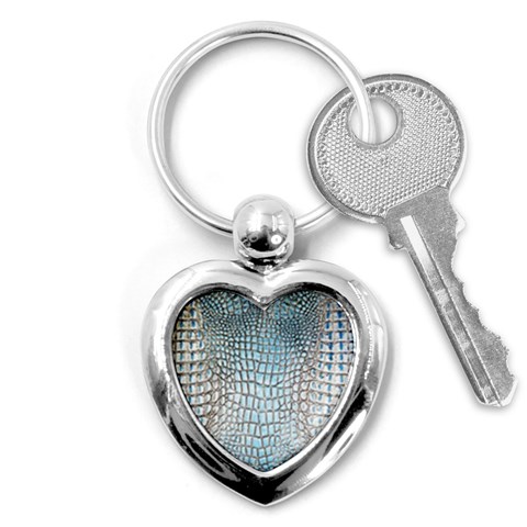 Ll Alligator Blue Key Chain (Heart) from ArtsNow.com Front