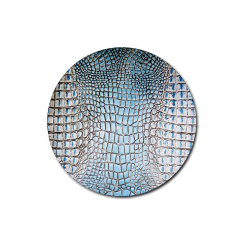 Ll Alligator Blue Rubber Coaster (Round) from ArtsNow.com Front