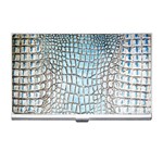 Ll Alligator Blue Business Card Holder