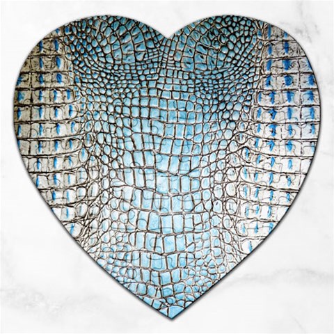 Ll Alligator Blue Jigsaw Puzzle (Heart) from ArtsNow.com Front