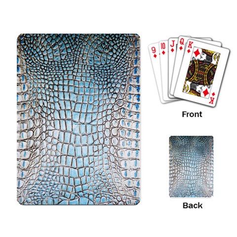 Ll Alligator Blue Playing Cards Single Design from ArtsNow.com Back