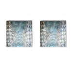 Ll Alligator Blue Cufflinks (Square)