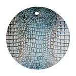 Ll Alligator Blue Round Ornament (Two Sides)