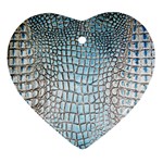 Ll Alligator Blue Heart Ornament (Two Sides)