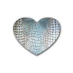 Ll Alligator Blue Rubber Coaster (Heart)